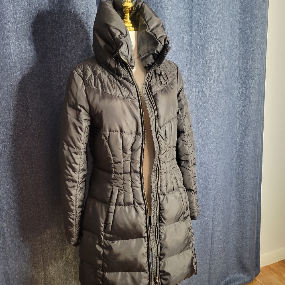 Sam Edelman Black Puffer Coat. Size SM Jacket Winter Three Quter Cabincore - Picture 3 of 11